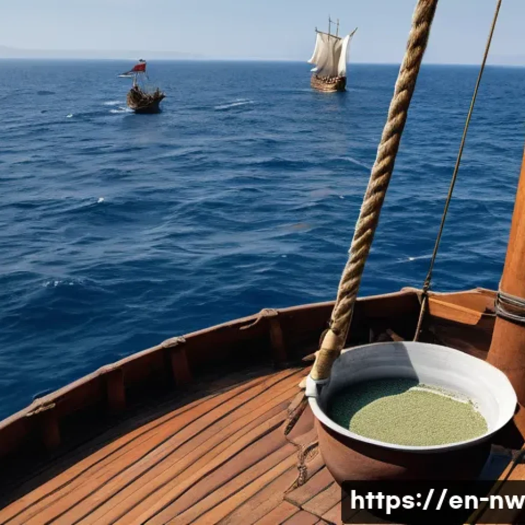 담수화 기술의 발전 역사 - **Prompt 1: Ancient Mariners' Ingenuity for Fresh Water**
    A highly detailed, realistic historica...