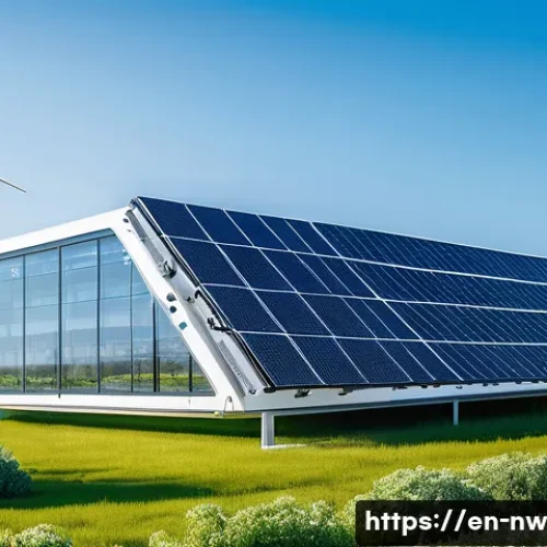 Home 33 기술 발전에 따른 담수화 가격 변동 예측 - A futuristic desalination plant powered by solar panels and wind turbines, set in a sunny coastal re...