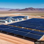 Home 18 담수화 기술의 비용 절감 방안 - A cutting-edge solar-powered desalination plant situated in a remote desert community during peak da...